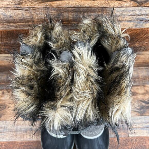 Sorel Joan of Arctic Winter Fur Boots Women's 6 Gray Waterproof Suede Lace Up - Picture 9 of 12
